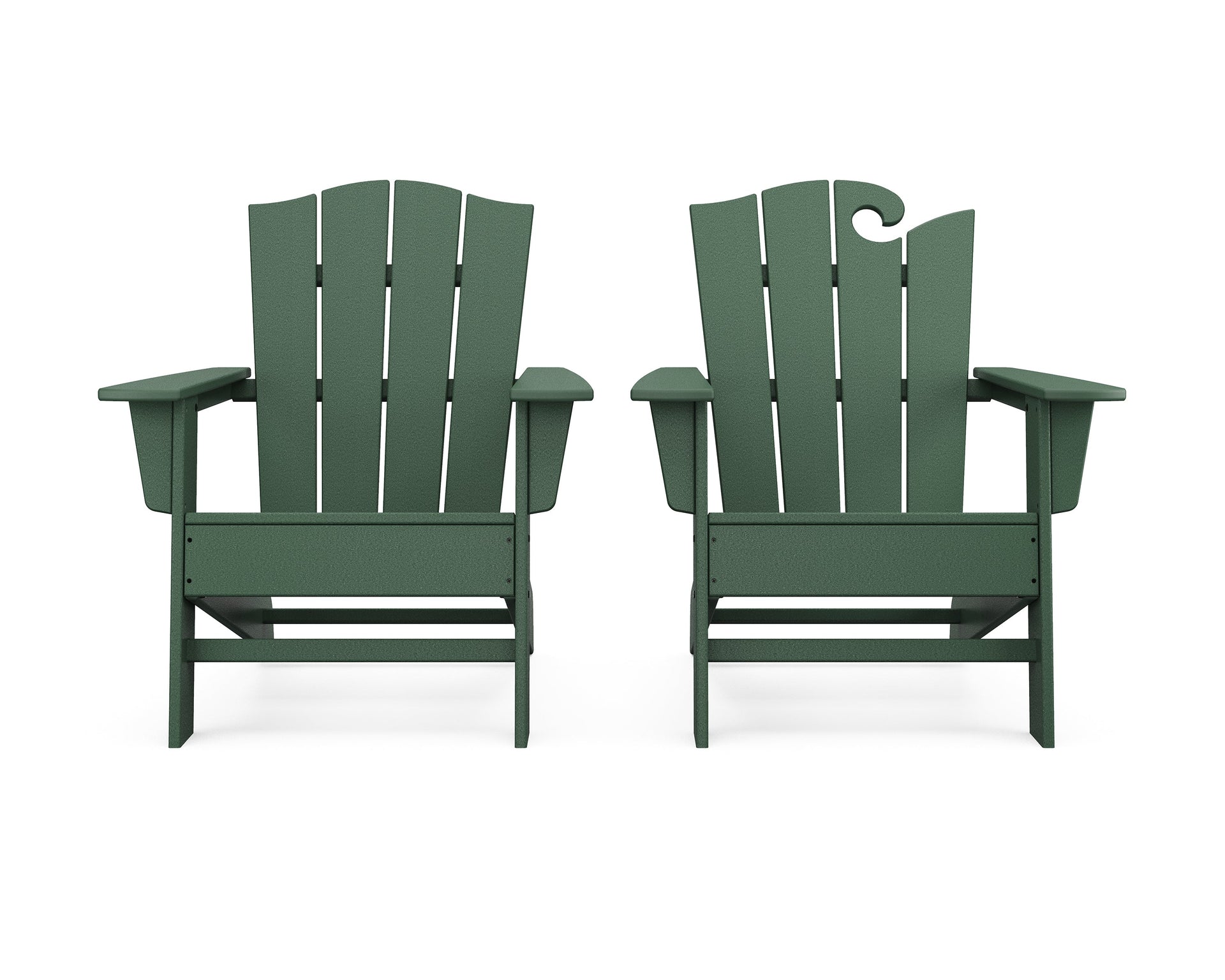 Wave 2-Piece Adirondack Chair Set with The Crest Chair