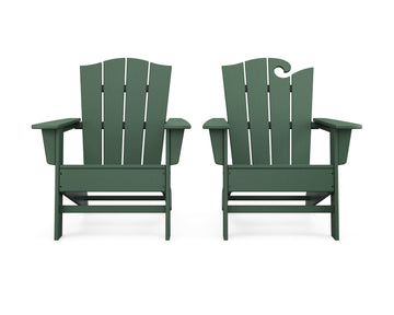 Wave 2-Piece Adirondack Chair Set with The Crest Chair