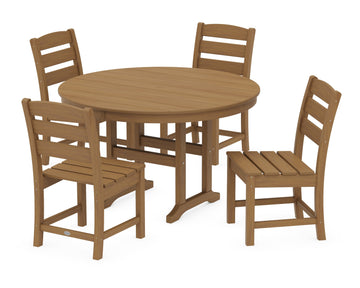 Lakeside 5-Piece Round Farmhouse Side Chair Dining Set
