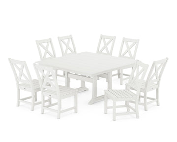 Braxton Side Chair 9-Piece Farmhouse Dining Set
