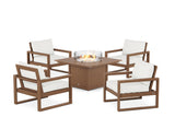 EDGE Sectional 5-Piece Deep Seating Set with Fire Pit Table