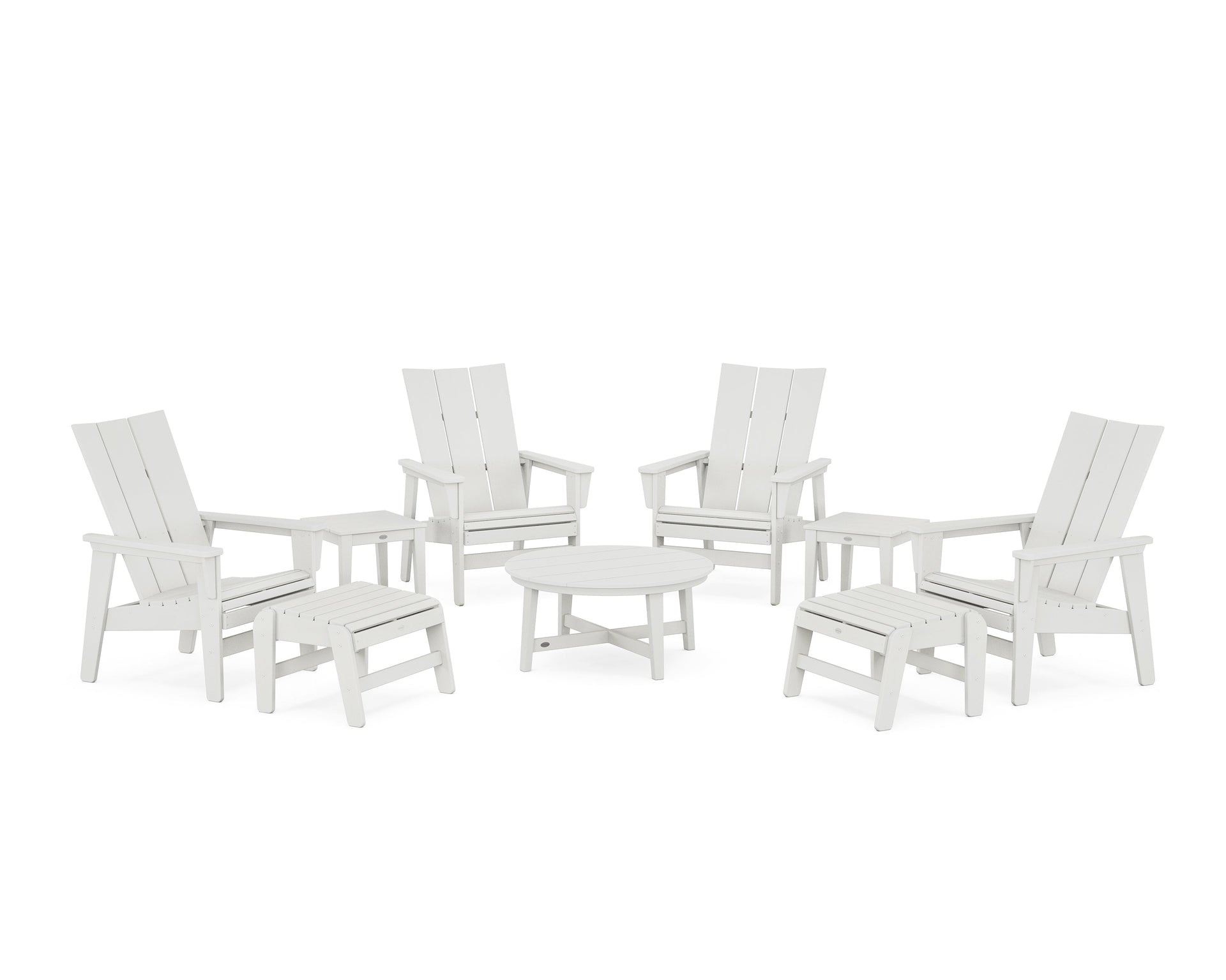 Modern Grand Upright Adirondack 9-Piece Conversation Set