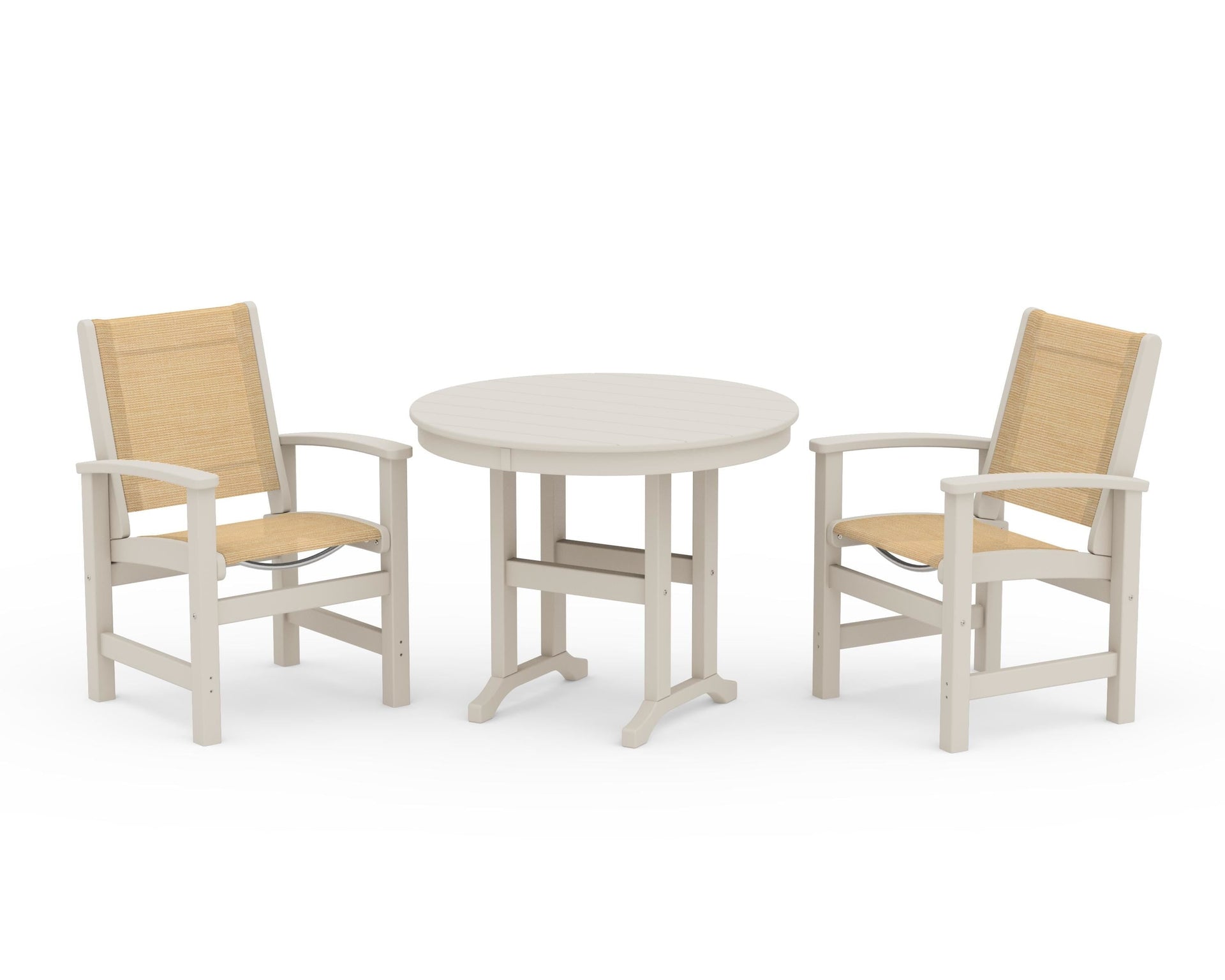 Coastal 3-Piece Round Dining Set