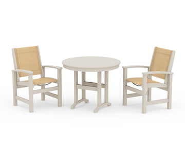 Coastal 3-Piece Round Dining Set