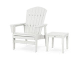 Nautical Grand Upright Adirondack Chair with Side Table