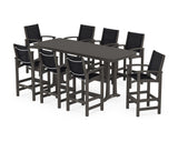Coastal 9-Piece Bar Set with Trestle Legs