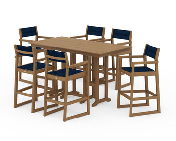 EDGE Sling Arm Chair 7-Piece Farmhouse Bar Set