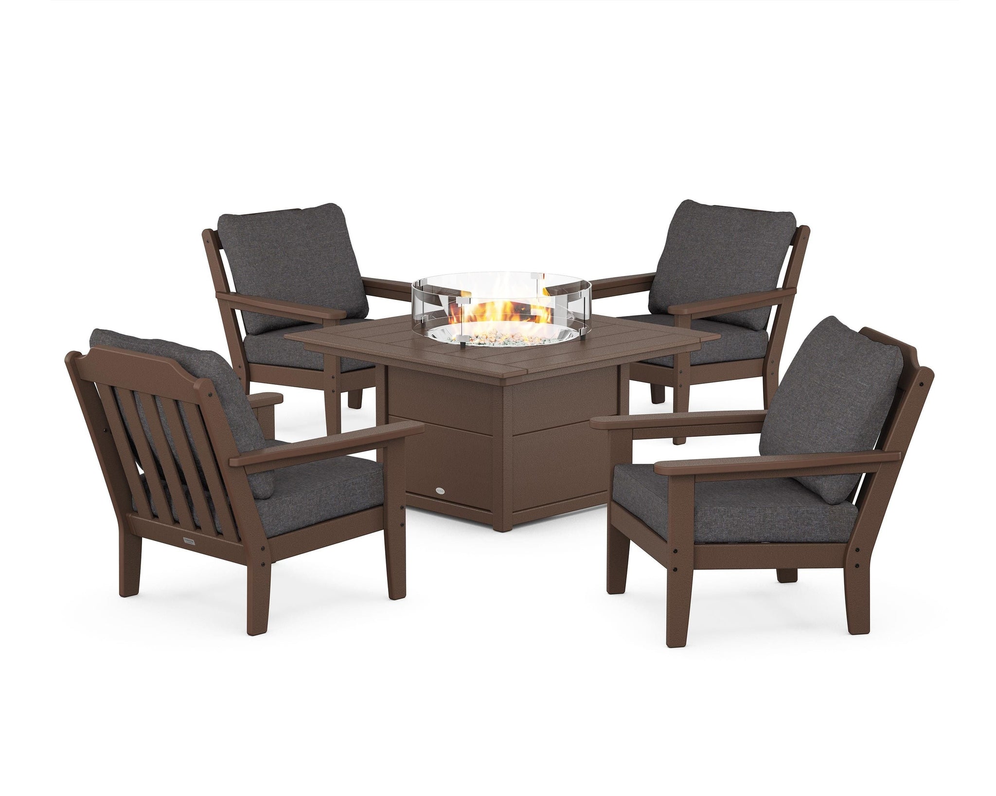 Cottage 5-Piece Deep Seating Set with Fire Pit Table