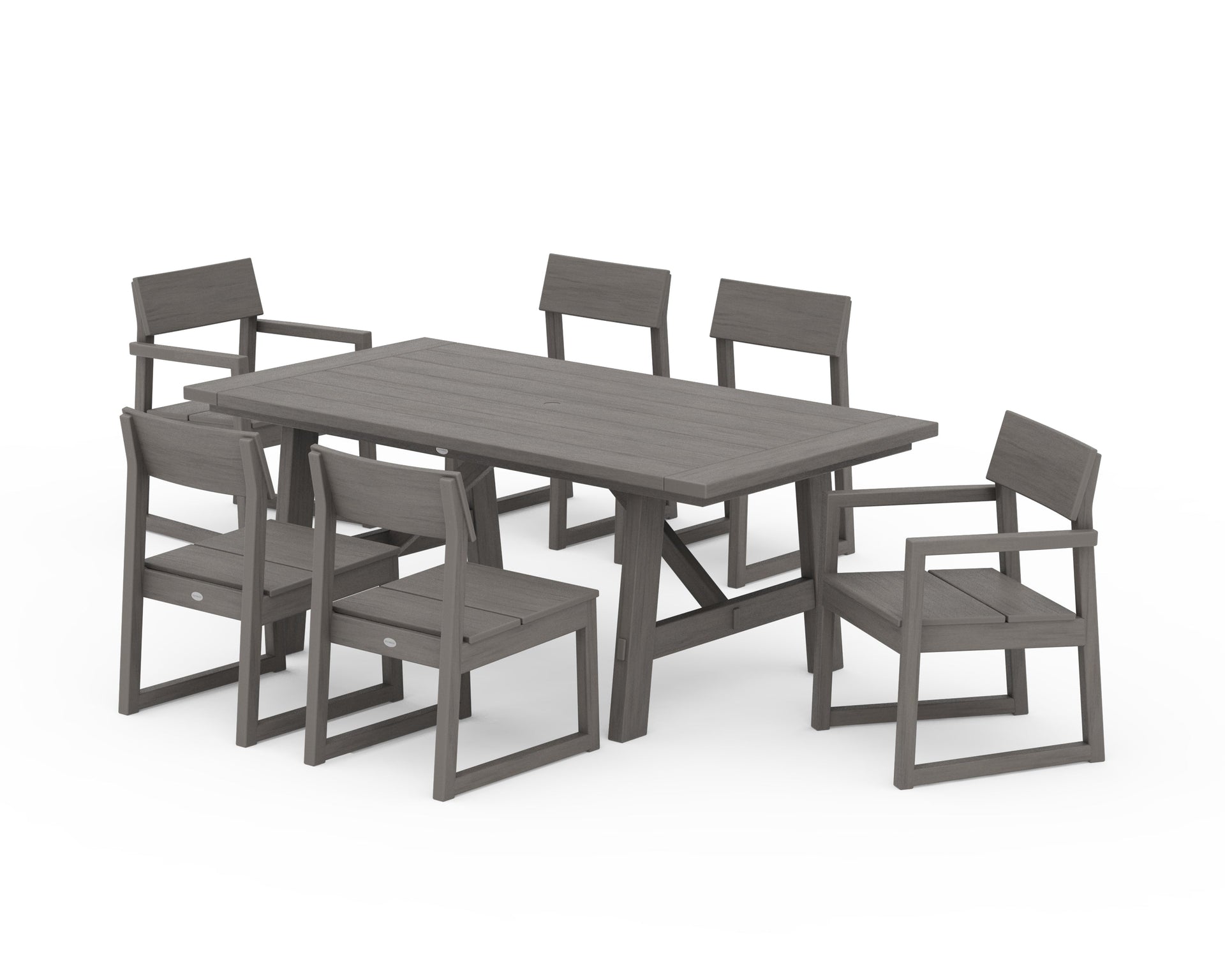 EDGE 7-Piece Rustic Farmhouse Dining Set