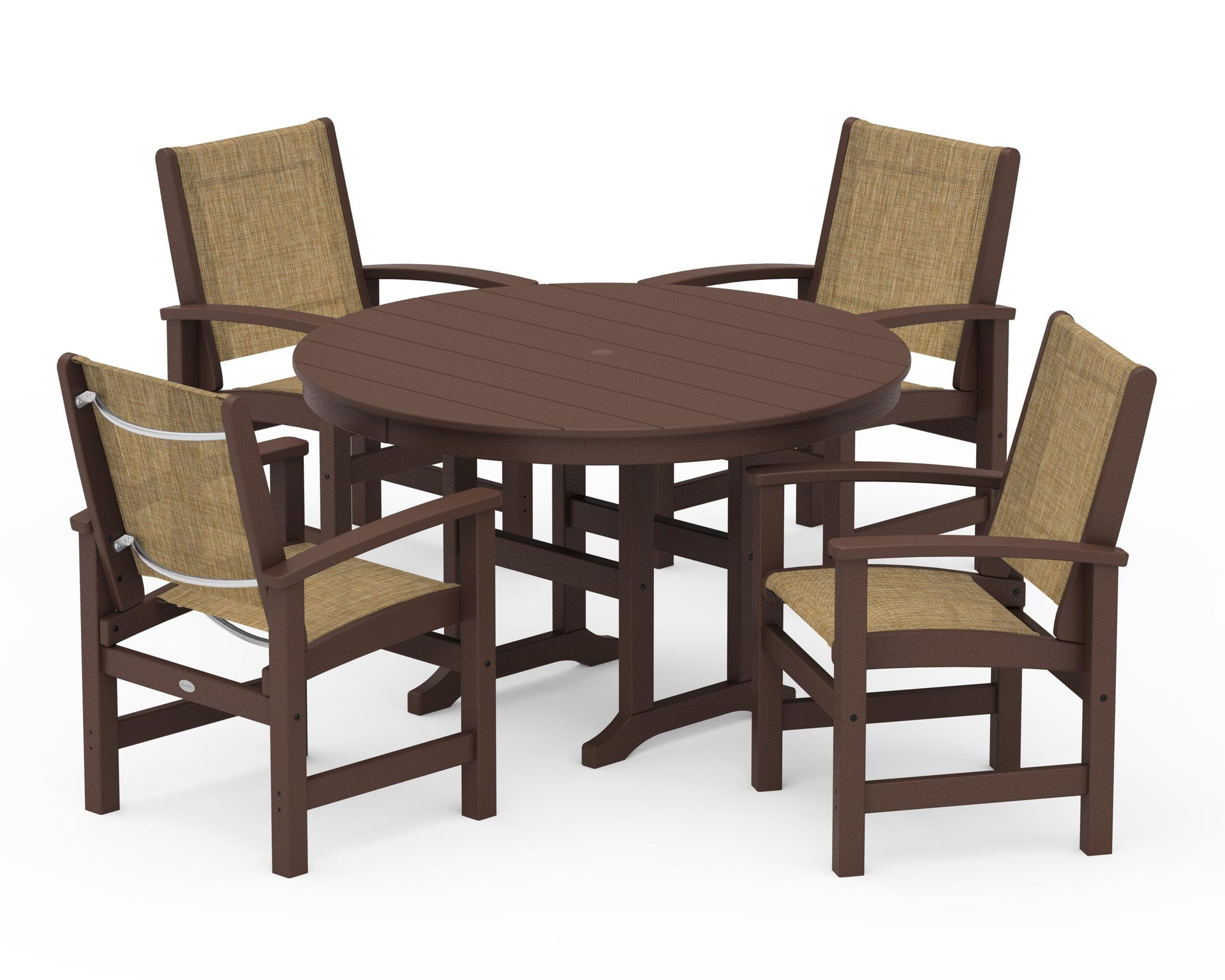 Coastal 5-Piece Round Farmhouse Dining Set