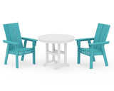 Modern Adirondack 3-Piece Round Dining Set