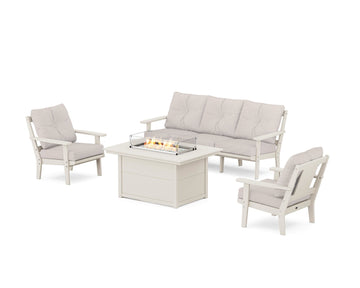 Prairie Deep Seating Fire Pit Table Set