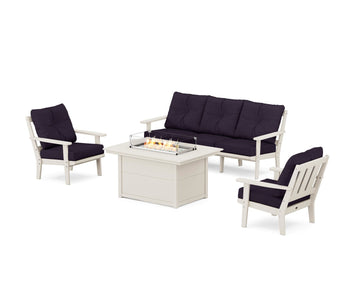 Oxford Deep Seating Fire Pit Table Set