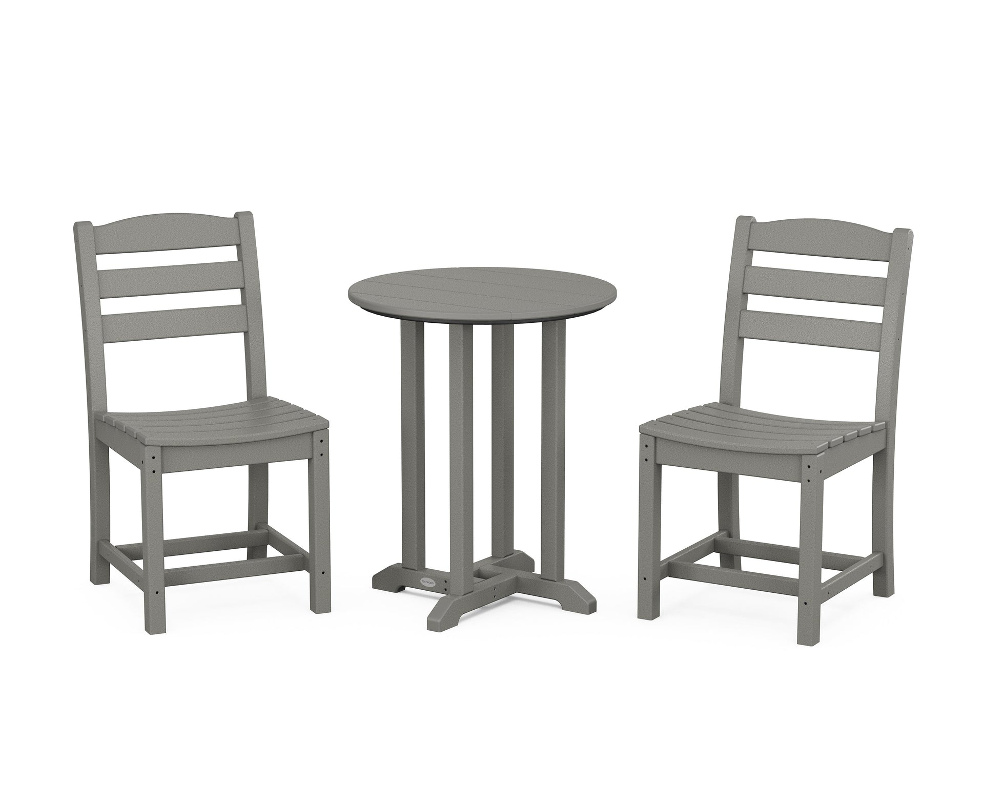 La Casa Café Side Chair 3-Piece Round Bistro Dining Set