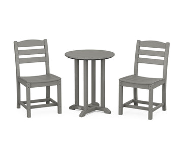 La Casa Café Side Chair 3-Piece Round Bistro Dining Set