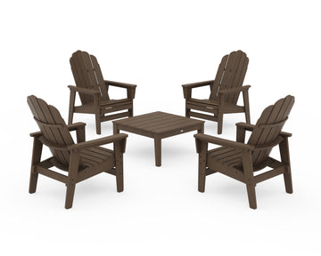 5-Piece Vineyard Grand Upright Adirondack Chair Conversation Group