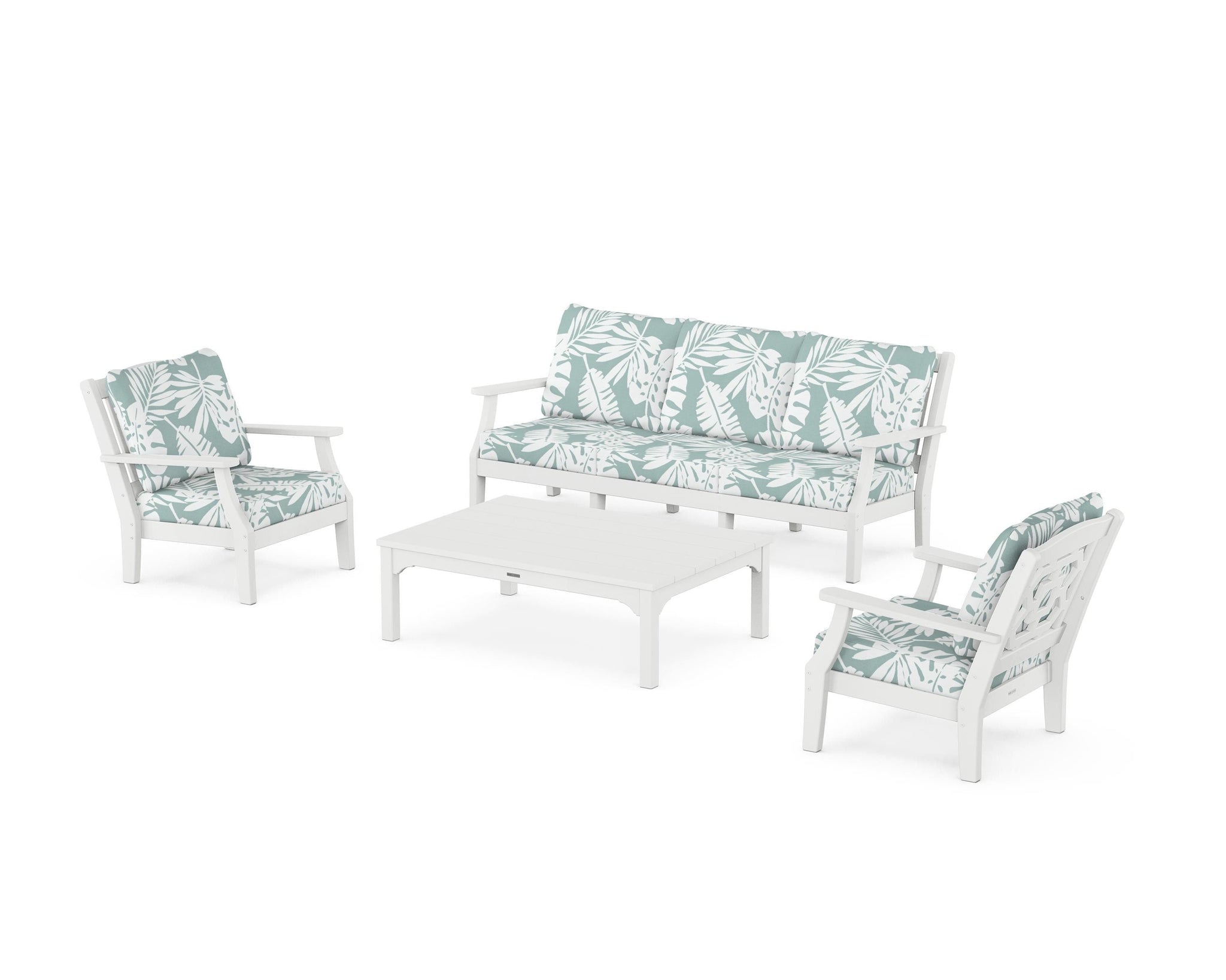 Chinoiserie 4-Piece Deep Seating Set with Sofa