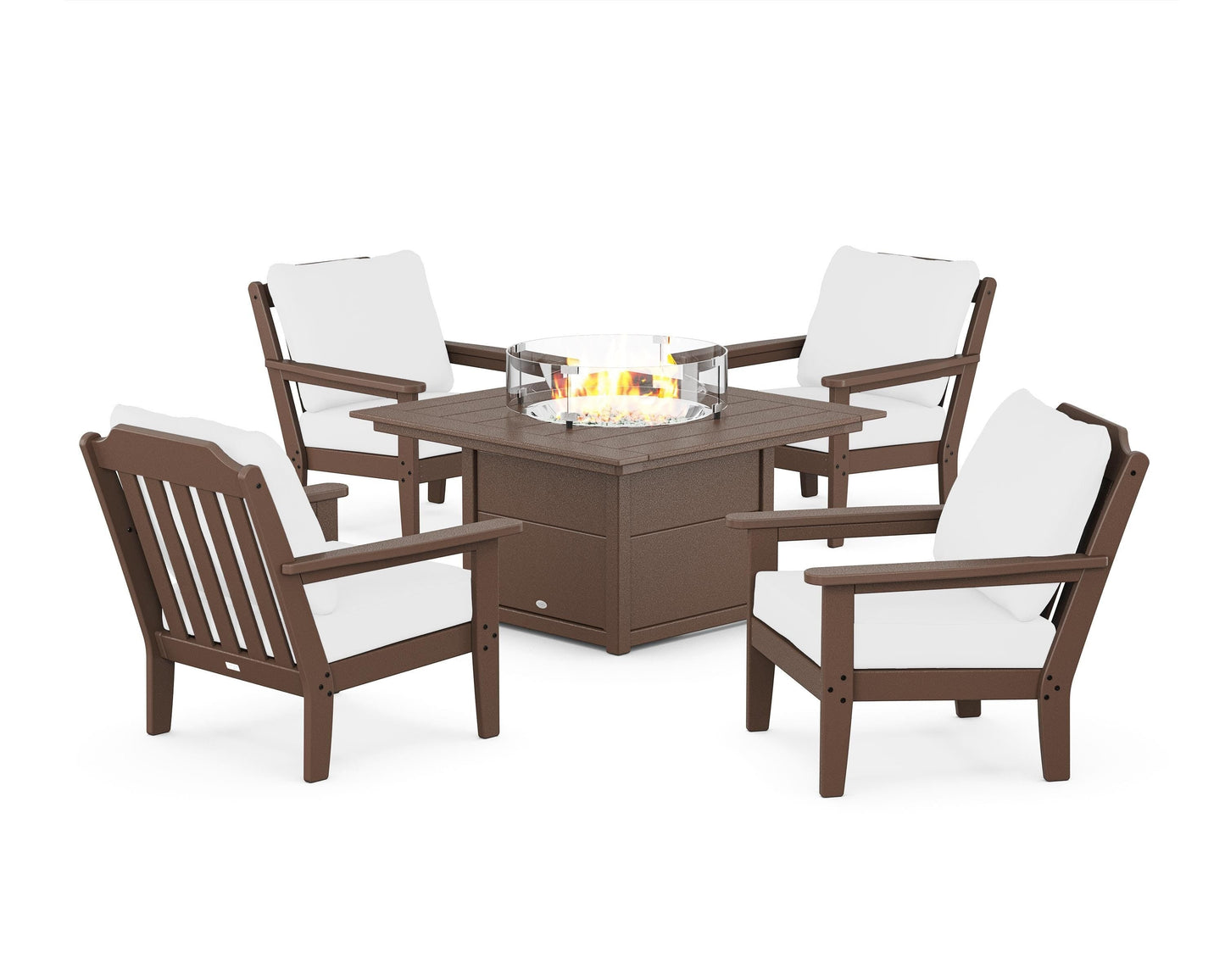 Cottage 5-Piece Deep Seating Set with Fire Pit Table