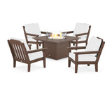 Cottage 5-Piece Deep Seating Set with Fire Pit Table