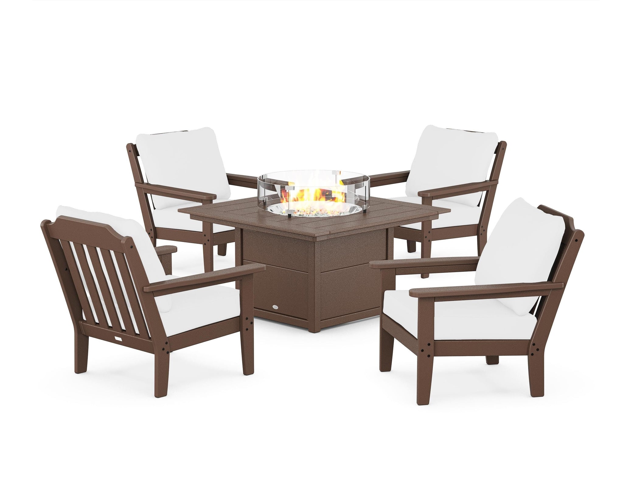 Cottage 5-Piece Deep Seating Set with Fire Pit Table