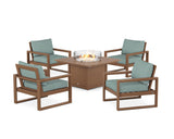 EDGE Sectional 5-Piece Deep Seating Set with Fire Pit Table