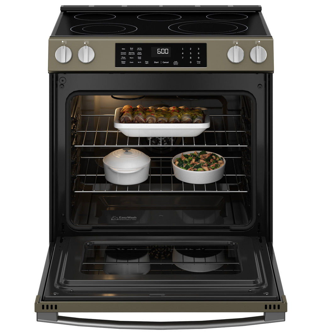 GE® ENERGY STAR® 30" Slide-In Electric Convection Range with No Preheat Air Fry and EasyWash™ Oven Tray