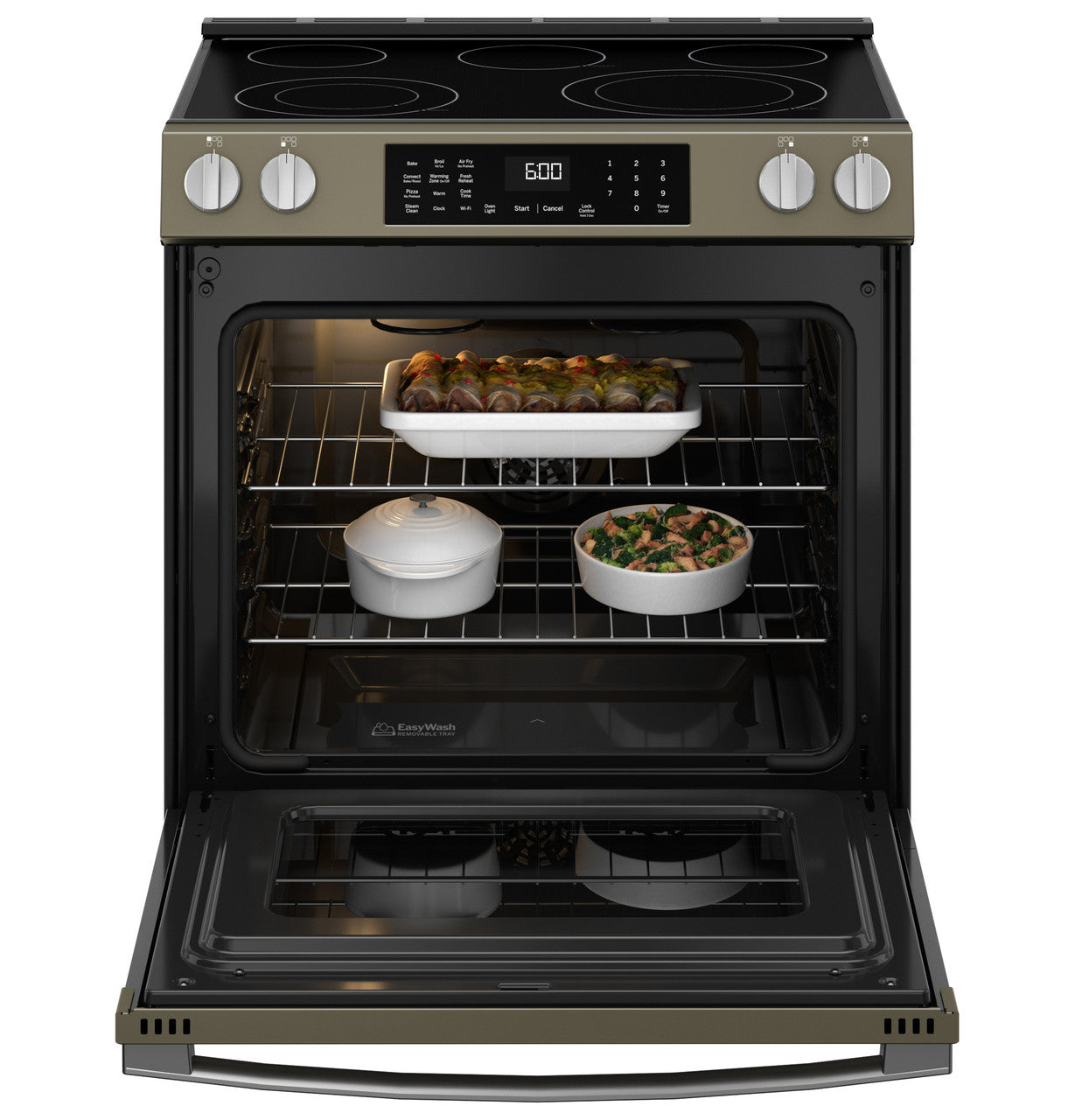 GE® ENERGY STAR® 30" Slide-In Electric Convection Range with No Preheat Air Fry and EasyWash™ Oven Tray