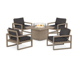EDGE Sectional 5-Piece Deep Seating Set with Fire Pit Table
