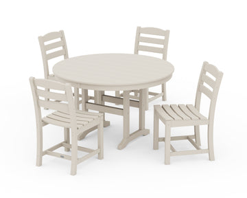 La Casa Café Side Chair 5-Piece Round Farmhouse Dining Set