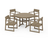 EDGE 5-Piece Round Farmhouse Dining Set