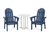 Vineyard Adirondack 3-Piece Round Bistro Dining Set