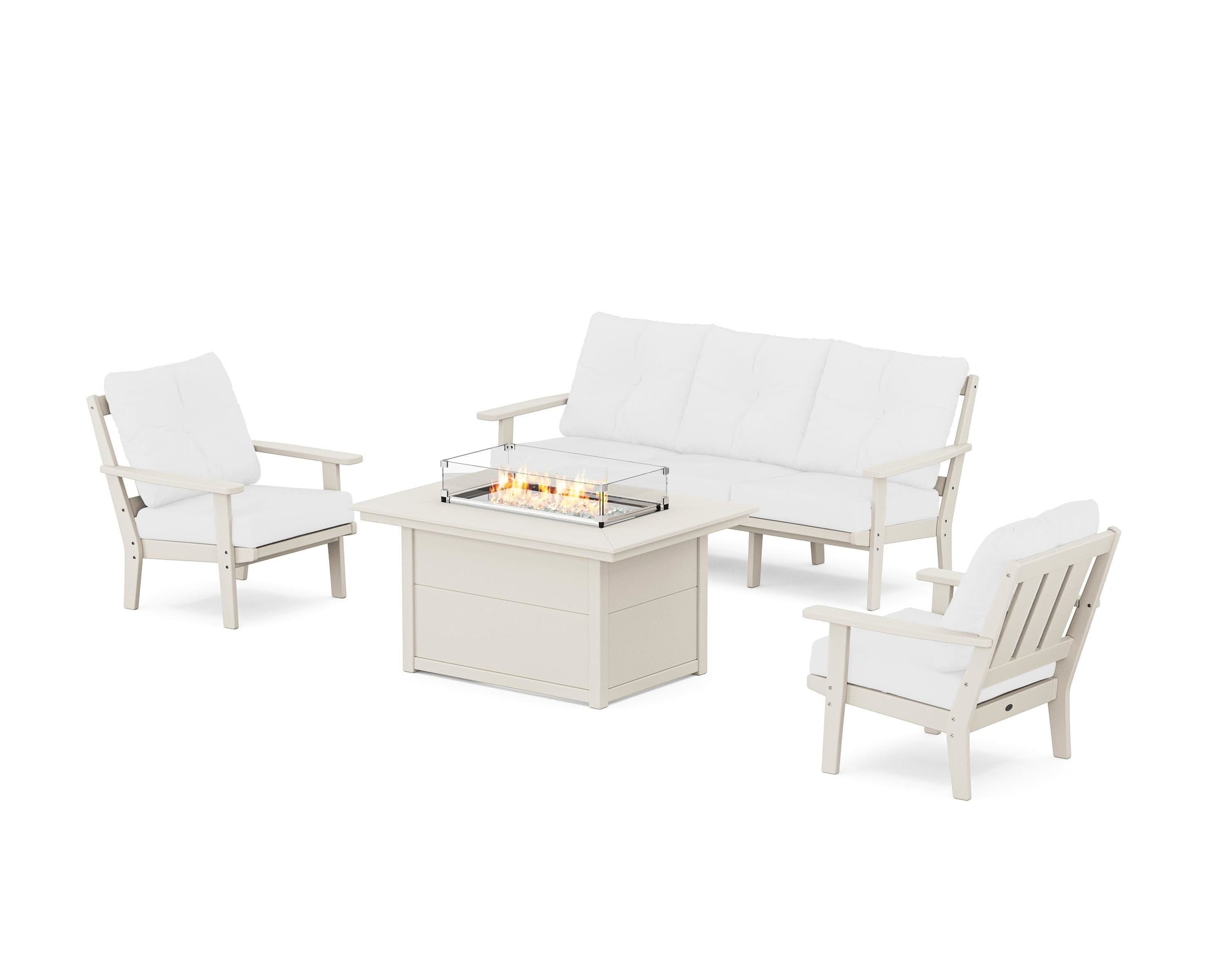 Oxford Deep Seating Fire Pit Table Set