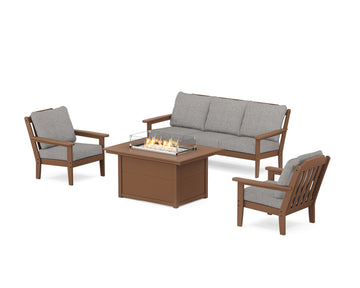 Cottage Deep Seating Fire Pit Table Set