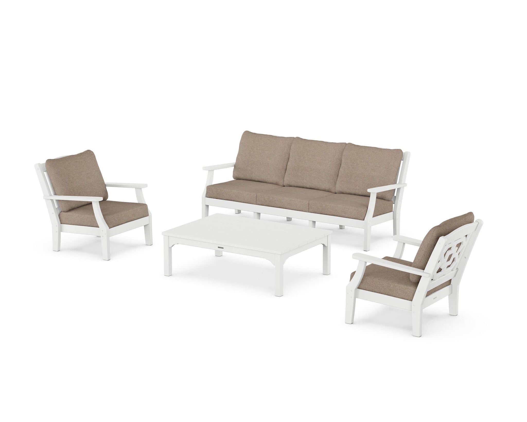 Chinoiserie 4-Piece Deep Seating Set with Sofa