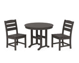 Lakeside Side Chair 3-Piece Round Dining Set