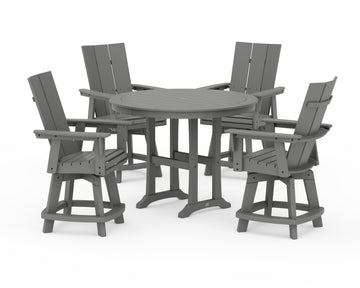 5-Piece Modern Swivel Counter Set