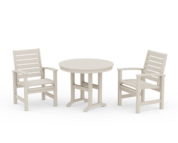 Signature 3-Piece Round Farmhouse Dining Set