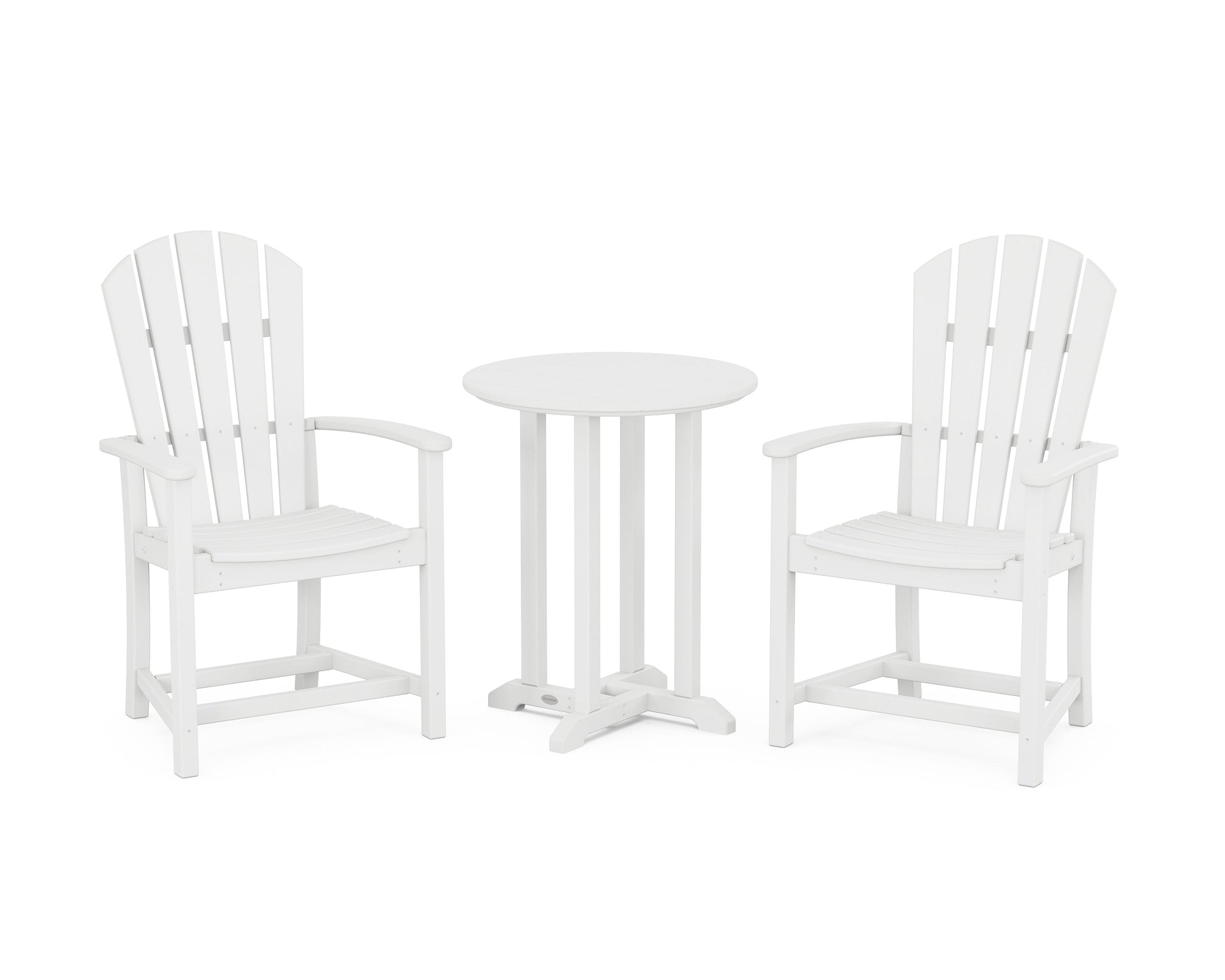 Palm Coast 3-Piece Round Farmhouse Bistro Dining Set