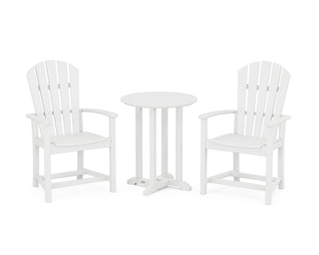 Palm Coast 3-Piece Round Farmhouse Bistro Dining Set