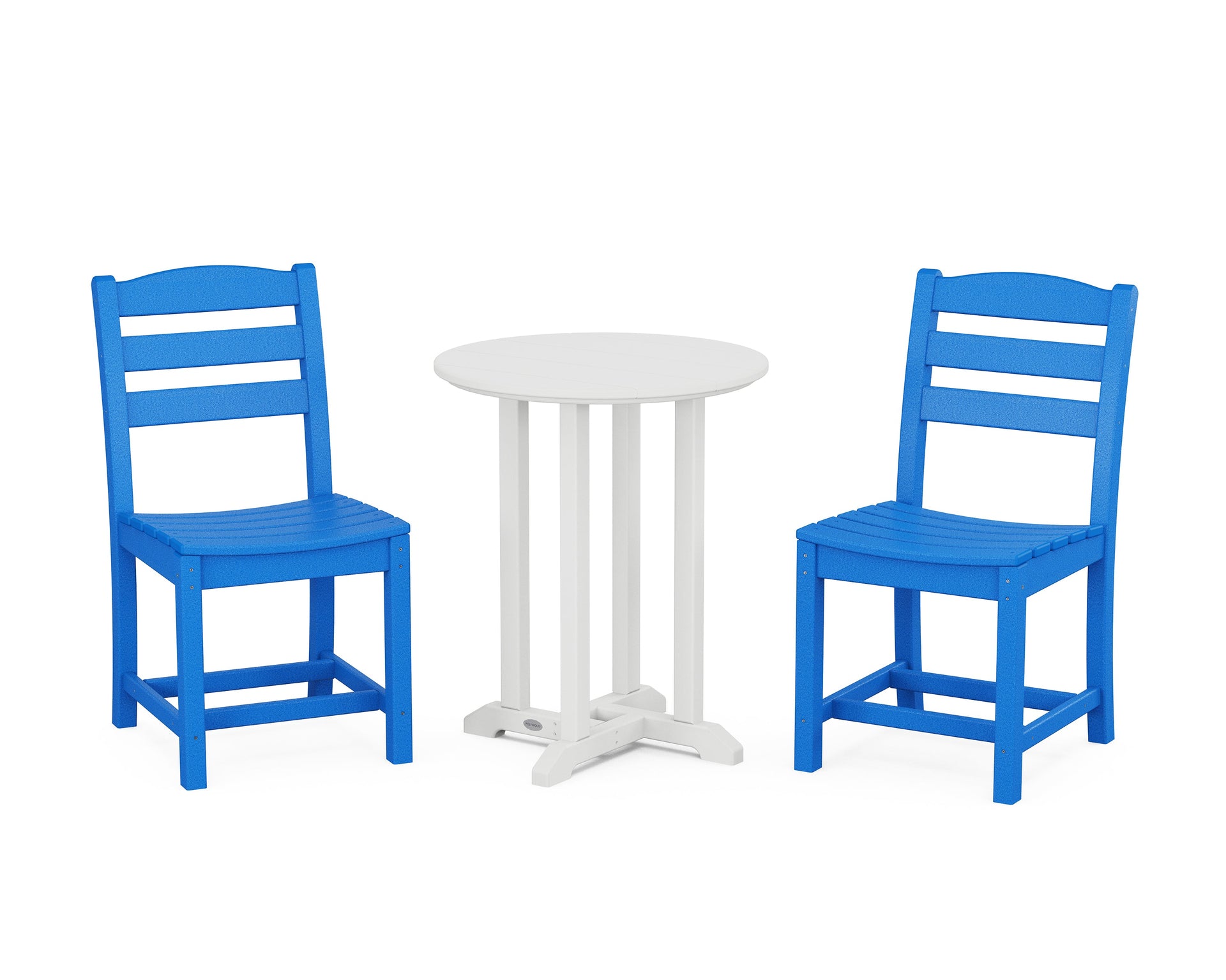 La Casa Café Side Chair 3-Piece Round Bistro Dining Set
