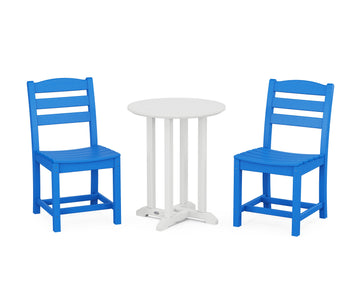 La Casa Café Side Chair 3-Piece Round Bistro Dining Set