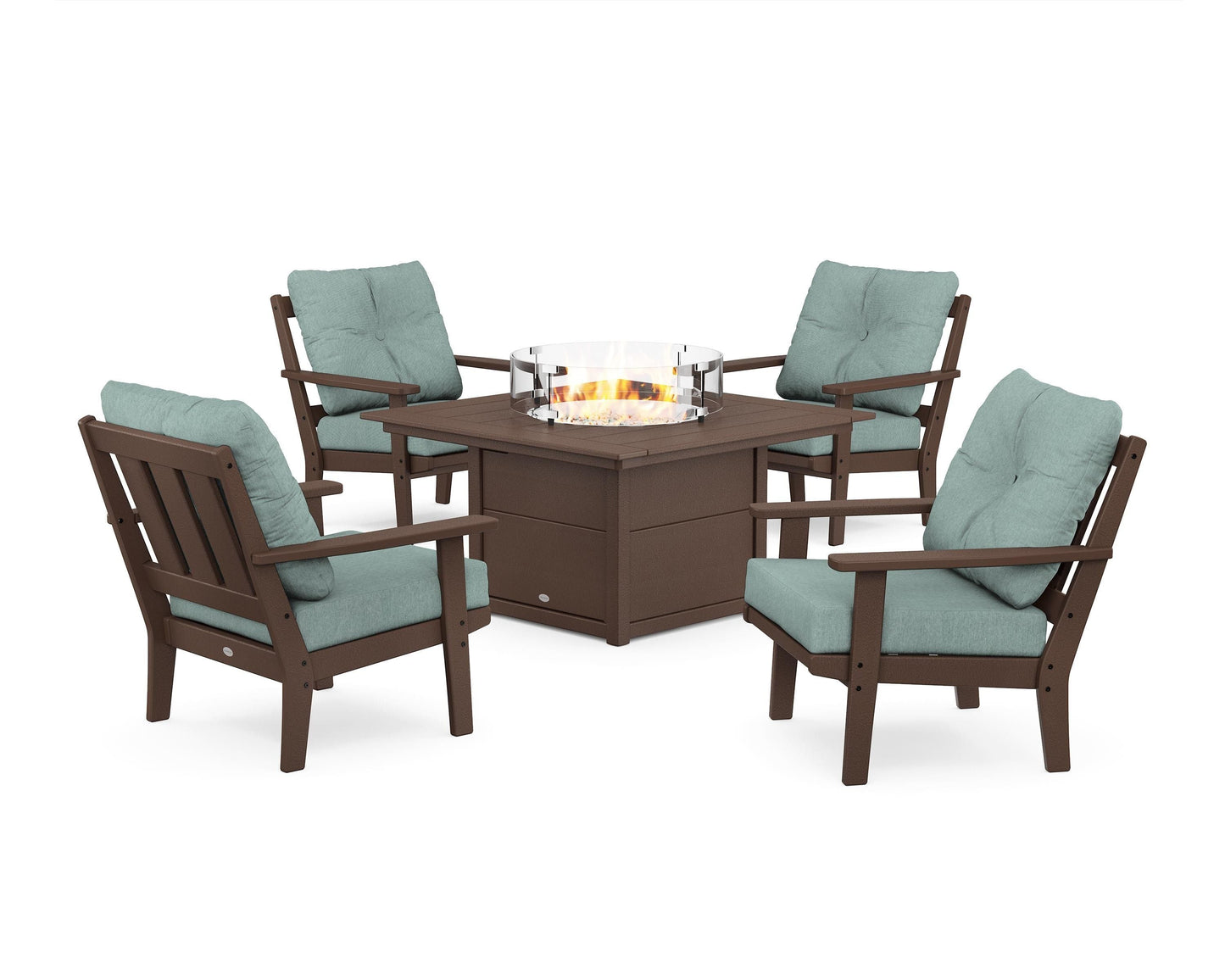 Oxford 5-Piece Deep Seating Set with Fire Pit Table