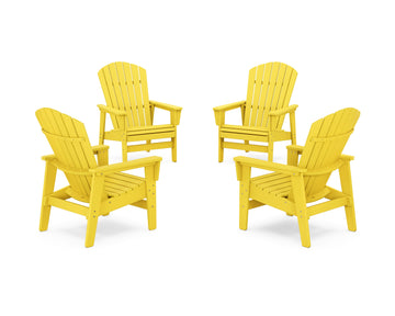 4-Piece Nautical Grand Upright Adirondack Chair Conversation Set