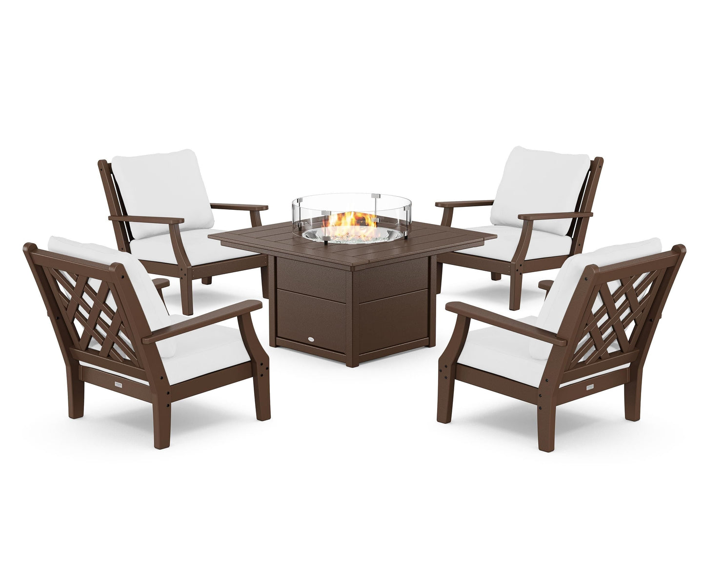 Wovendale 5-Piece Deep Seating Set with Fire Pit Table