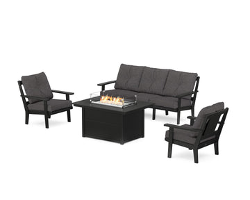 Prairie Deep Seating Fire Pit Table Set