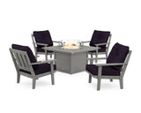 Oxford 5-Piece Deep Seating Set with Fire Pit Table