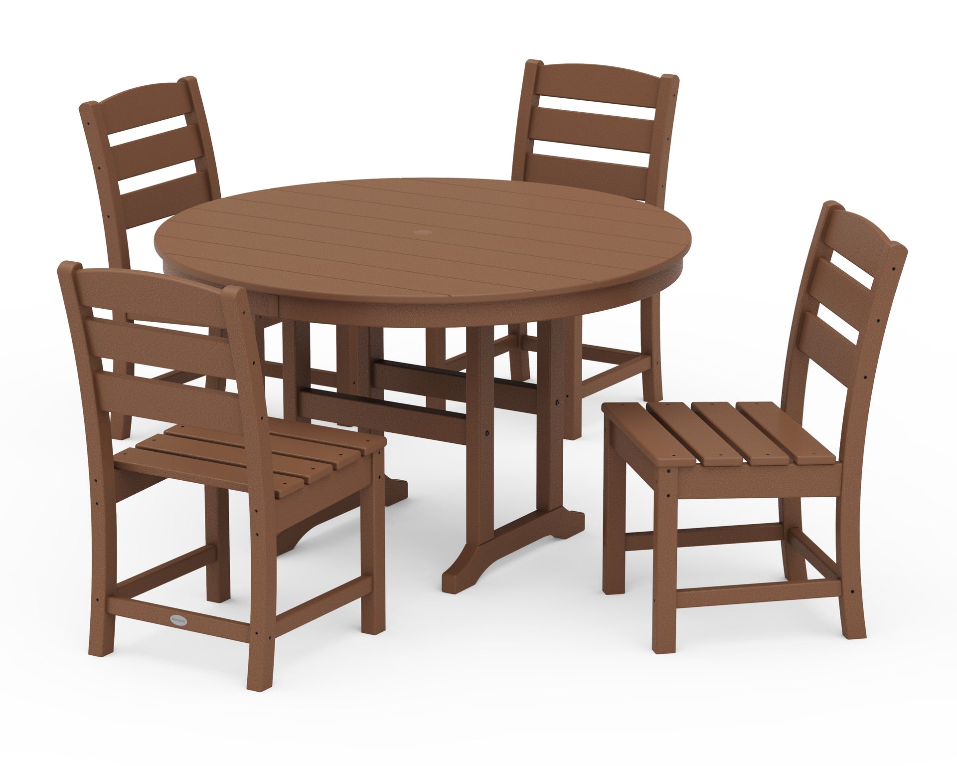 Lakeside 5-Piece Round Farmhouse Side Chair Dining Set