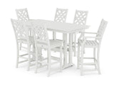 Wovendale 7-Piece Farmhouse Bar Set with Trestle Legs