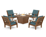 Wovendale 5-Piece Deep Seating Set with Fire Pit Table
