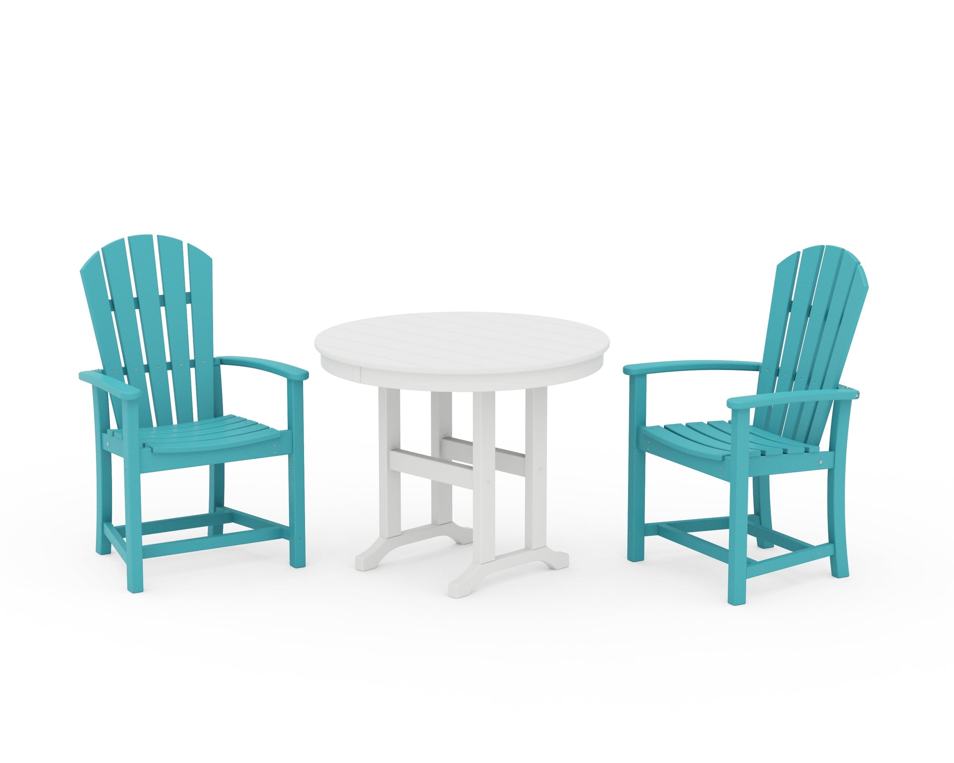 Palm Coast 3-Piece Round Farmhouse Dining Set